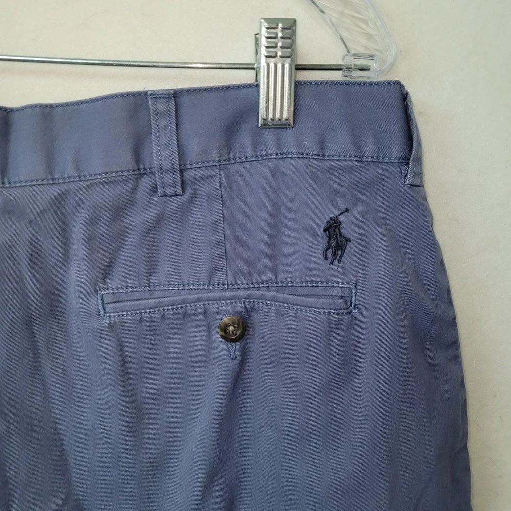 Polo Ralph Lauren Tyler Short Men 38 Blue 8.5 in Pleated Vintage 90 Preppy Chino